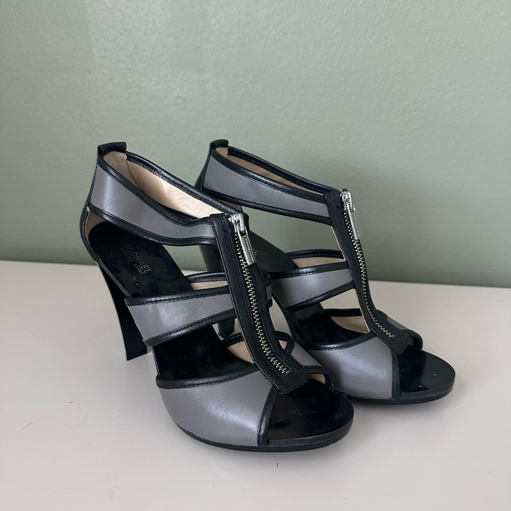 Michael Kors Black and Gray Heels